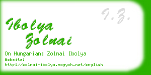 ibolya zolnai business card